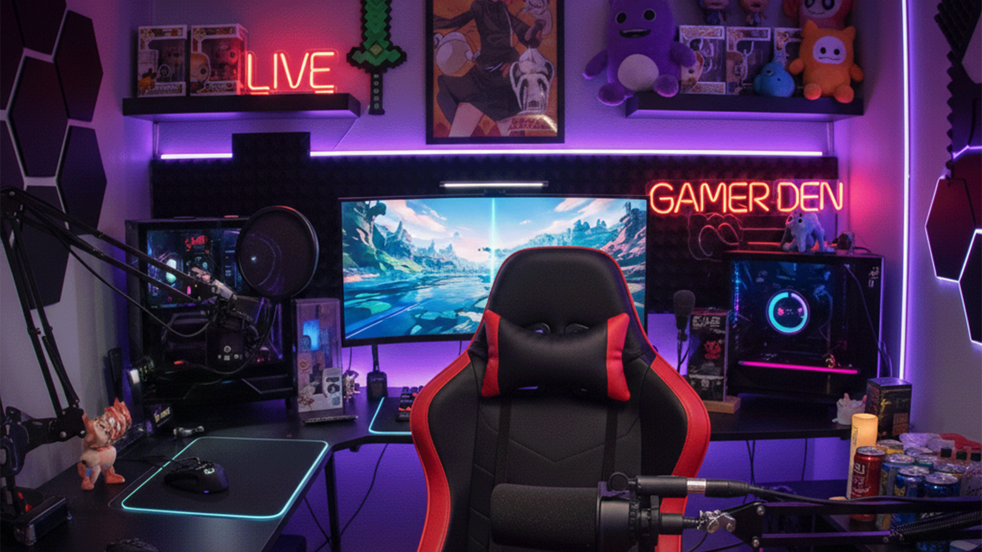 Gaming setup background